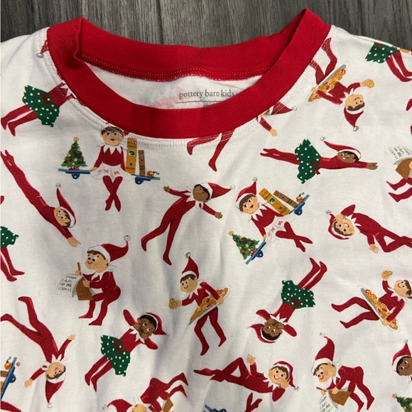 Pottery Barn Kids matching Elf on the Shelf family PJs size L - Picture 3 of 4
